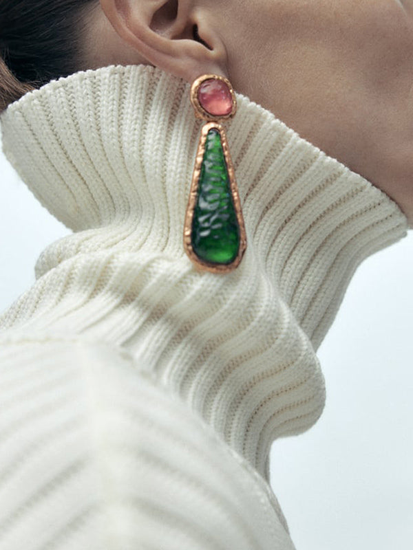 Boucles d'oreilles pendantes géométriques
