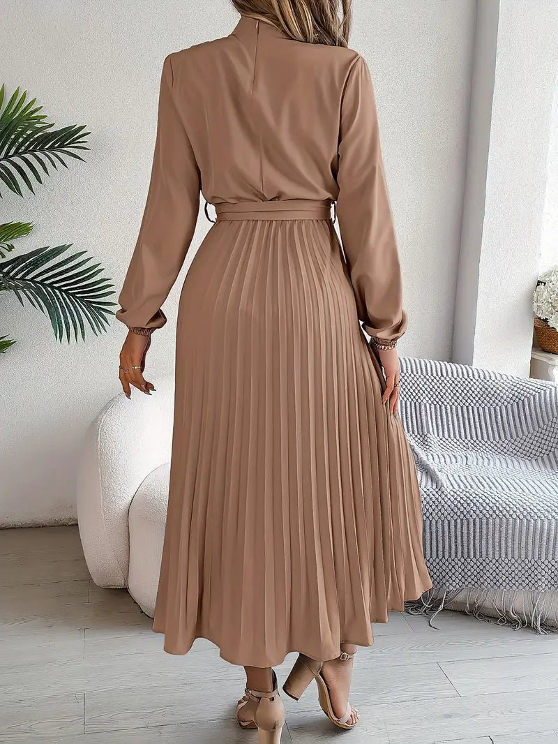Sana | Robe de soirée plissée pour femmes à col montant