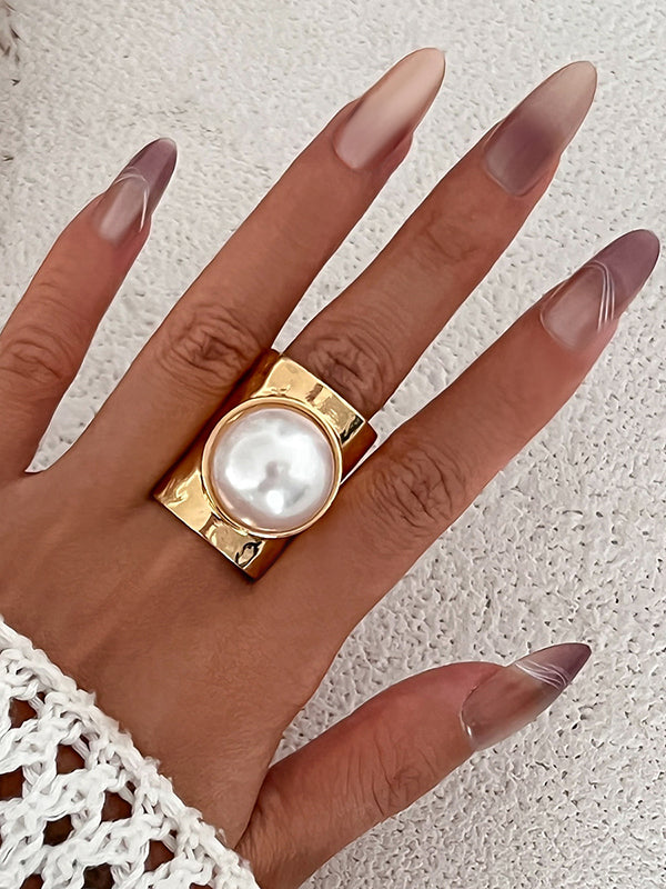 Bague géométrique brillante