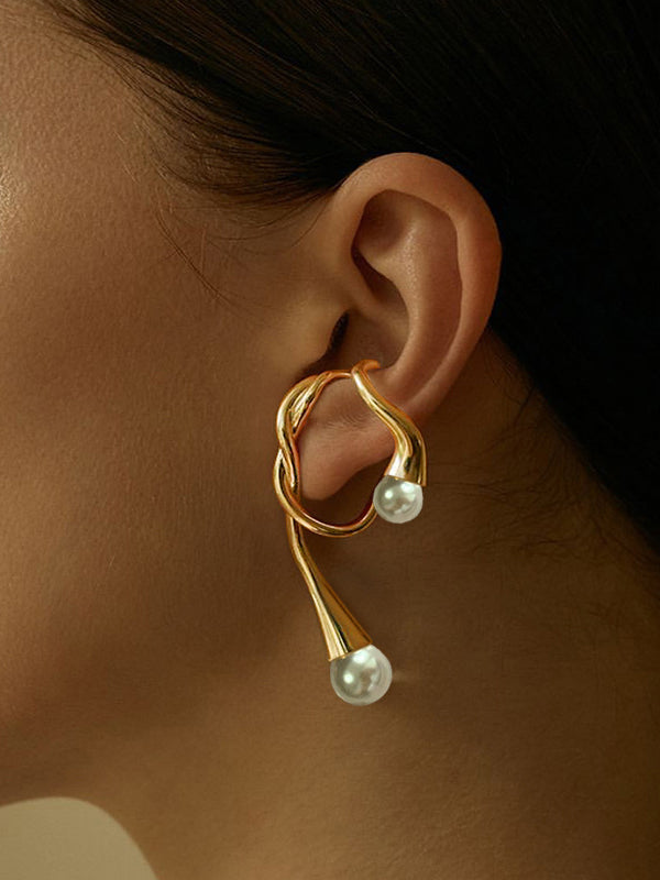 Clip d'oreille géométrique asymétrique Normcore