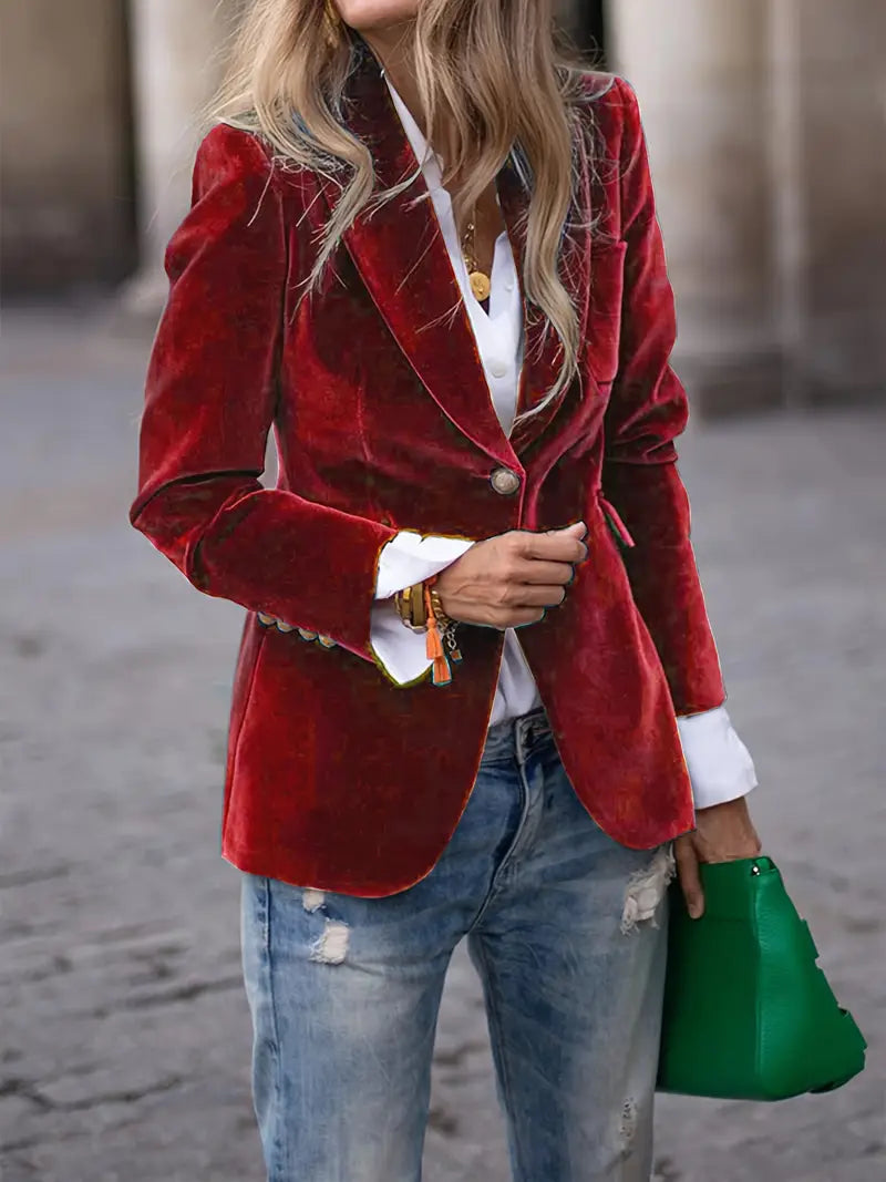Bella | Blazer en velours doux et élégant pour femmes