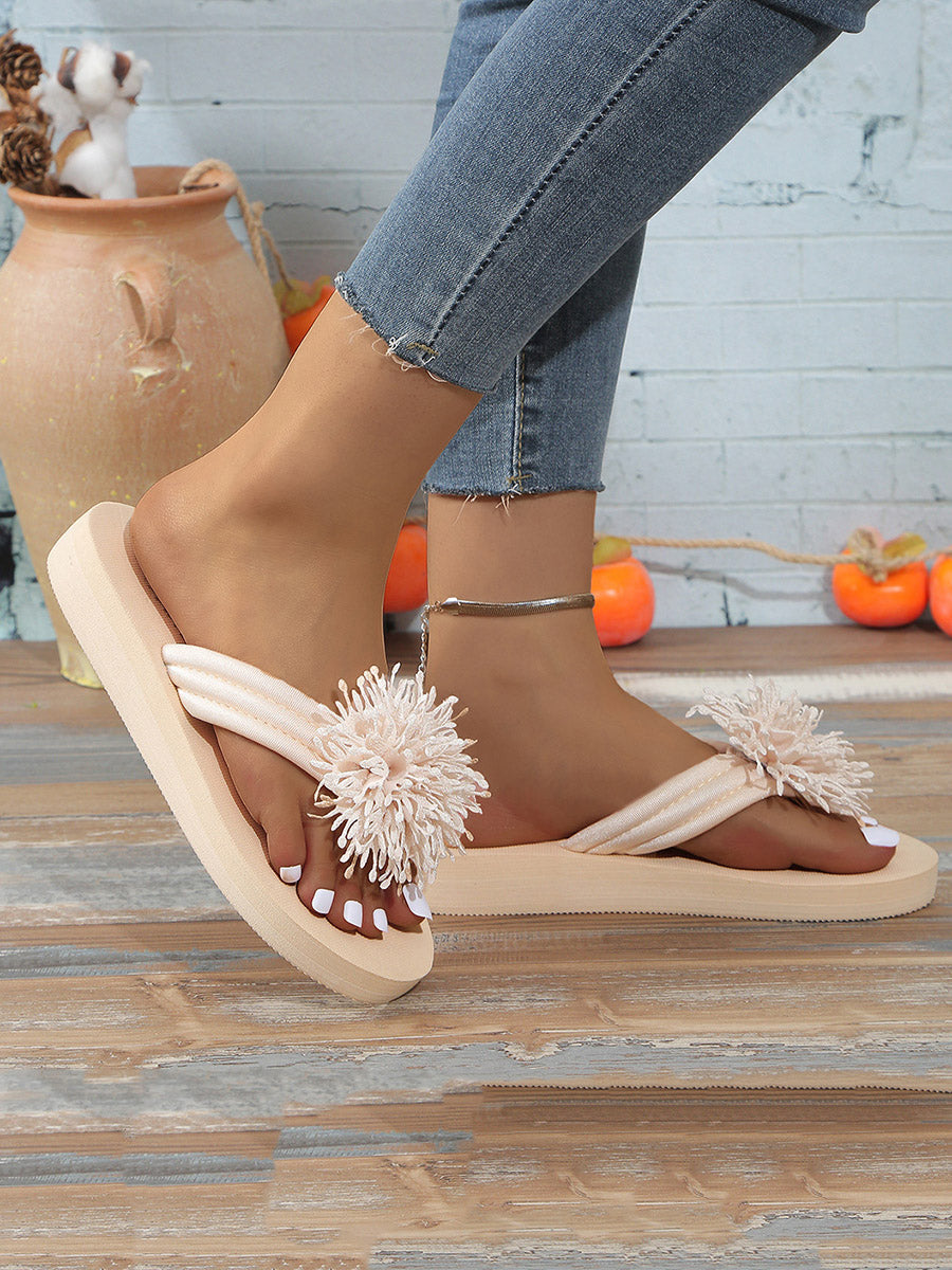 Mules en forme de fleur, à bout ouvert