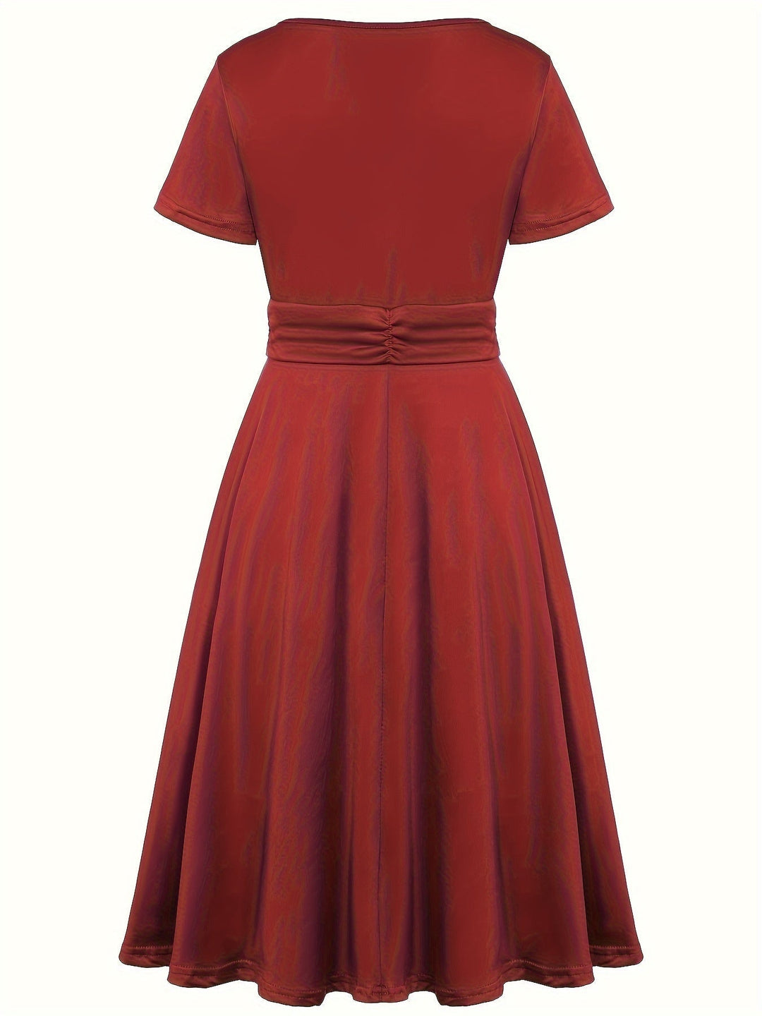Elisa | Robe midi à encolure en V avec ourlet asymétrique