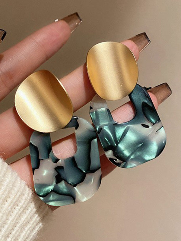 Boucles d'oreilles pendantes géométriques