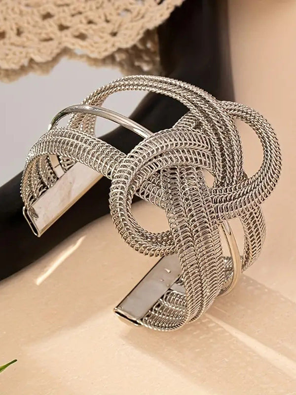 Chaînes Accessoires de bracelet superposés entrelacés géométriques
