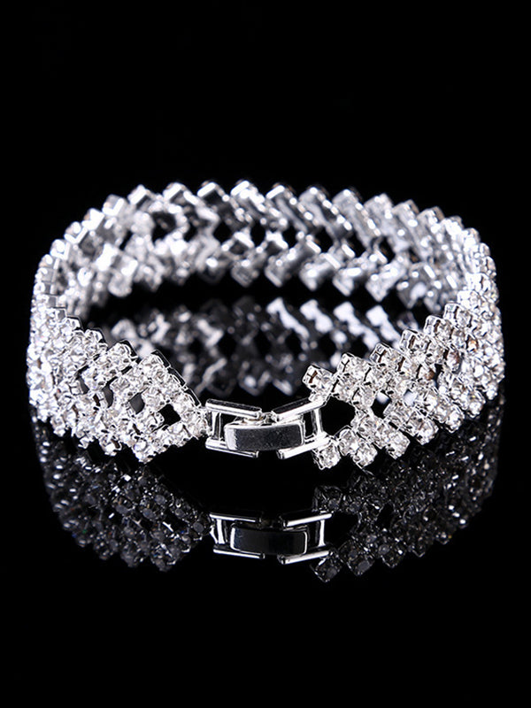 Accessoires de bracelet en strass en alliage de fête de déclaration
