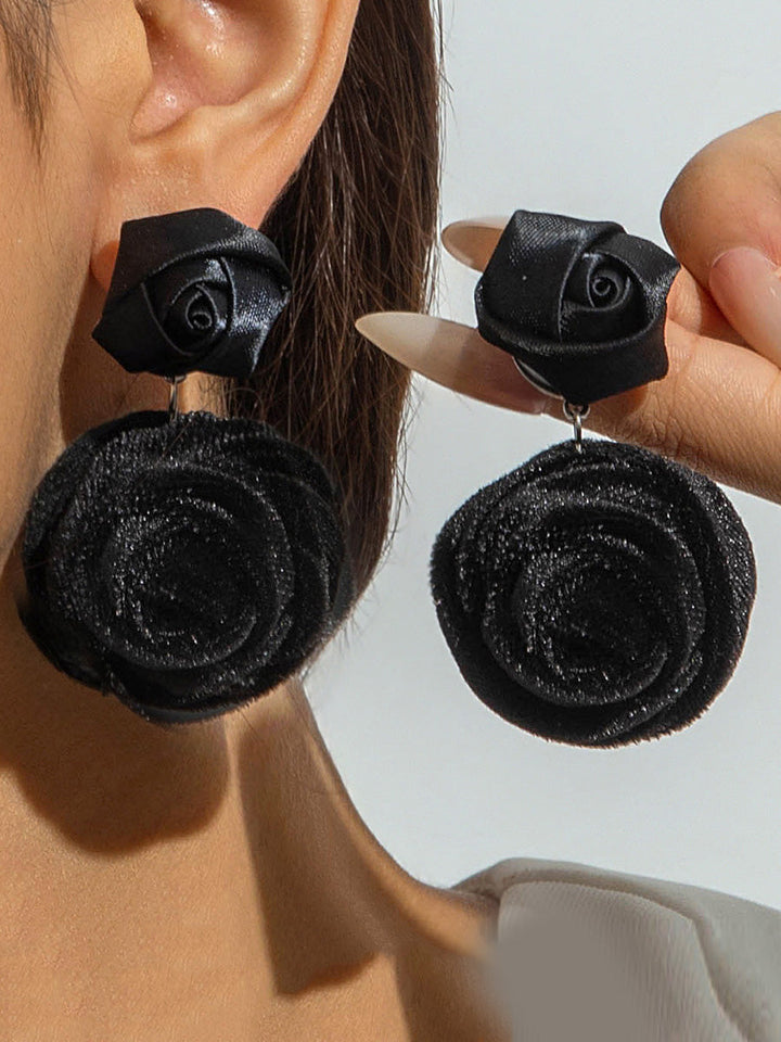 Boucles d'oreilles pendantes en forme de fleur