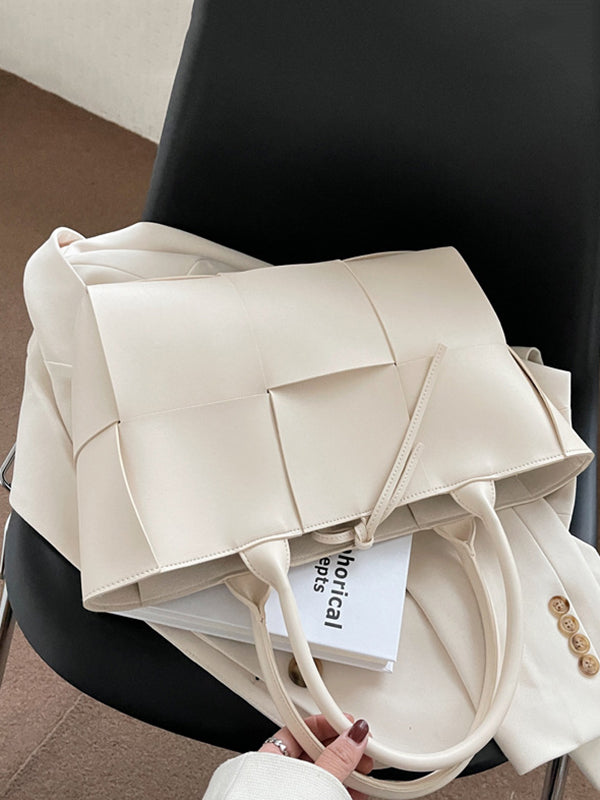 Sacs à bandoulière tissés à empiècements de couleur unie
