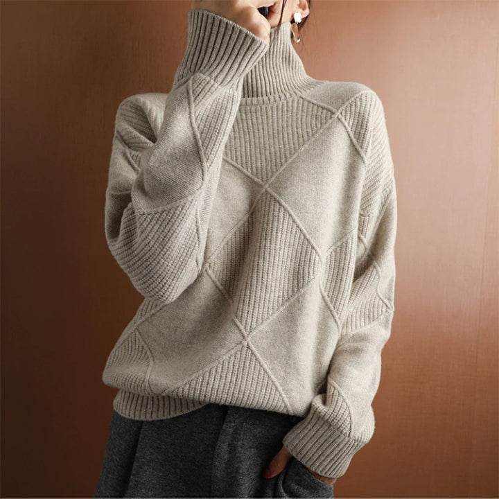 Pull col roulé femme tricoté | Oversize & Doux