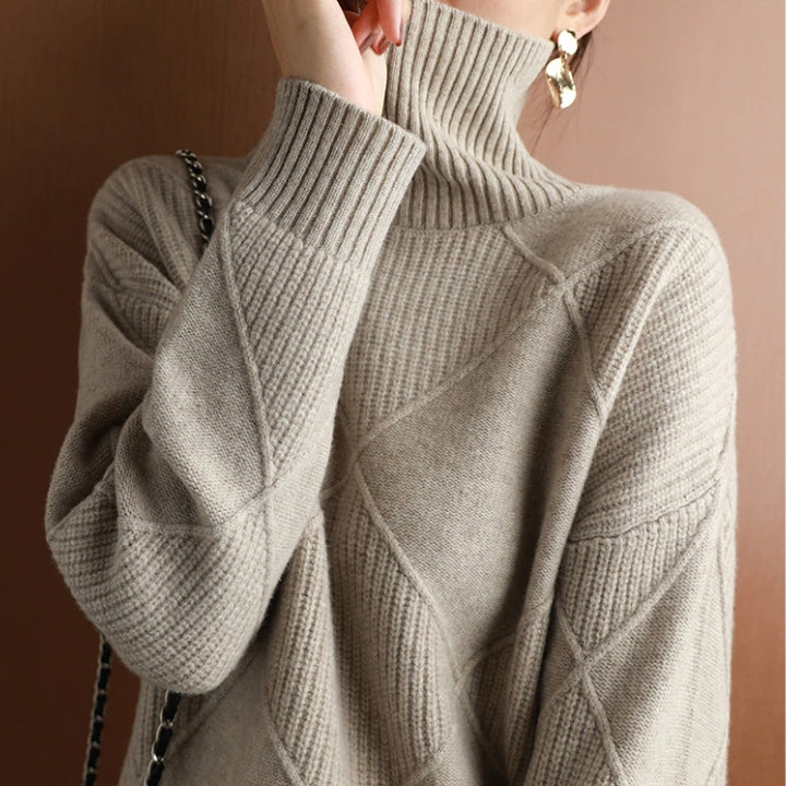 Pull col roulé femme tricoté | Oversize & Doux