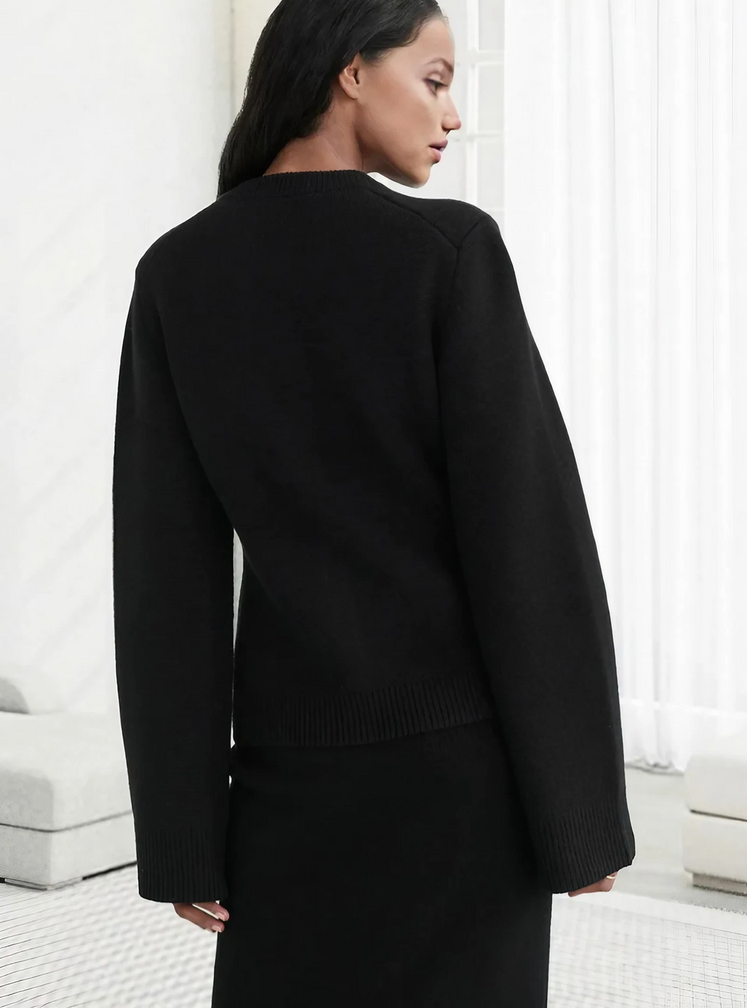 Cardigan pour femmes avec manches évasées | Décontracté