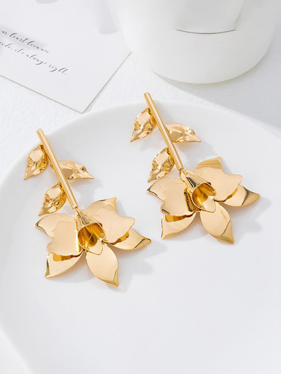 Boucles d'oreilles en forme de fleur