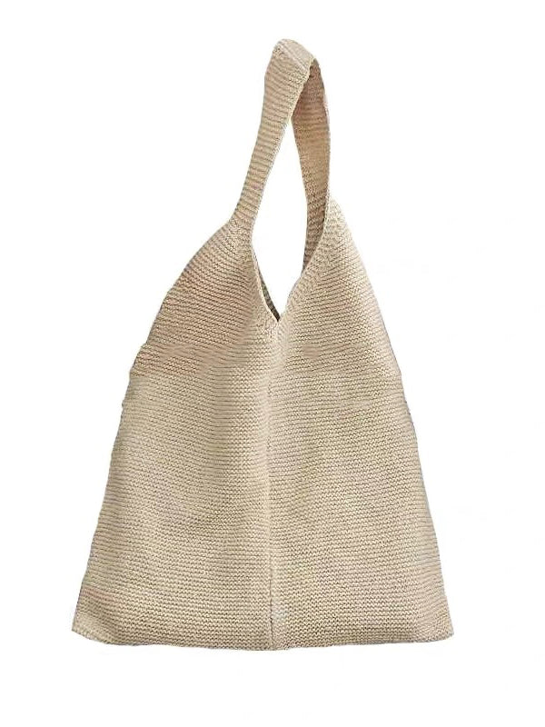 Sacs de couleur unie Sac à main tissé