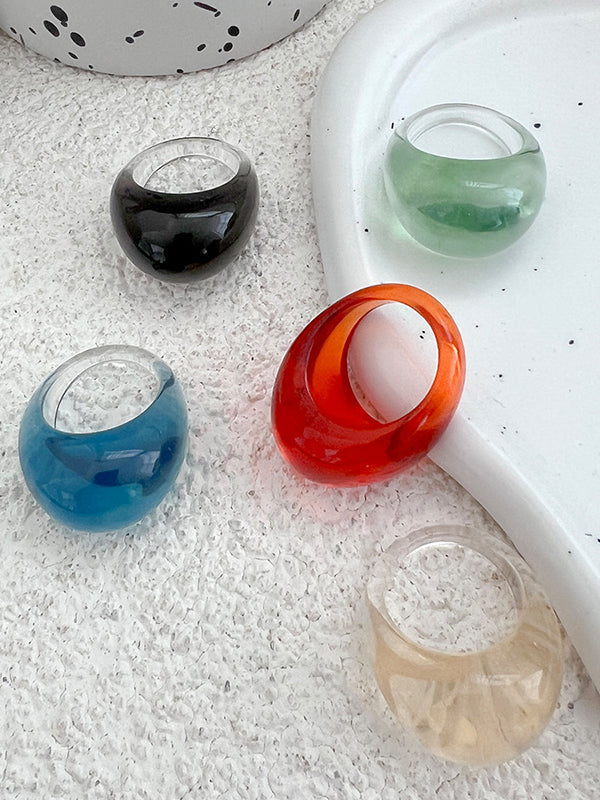 Bague géométrique transparente