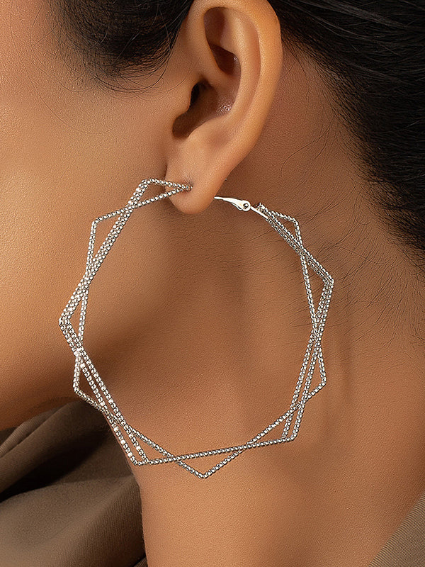 Boucles d'oreilles pendantes géométriques