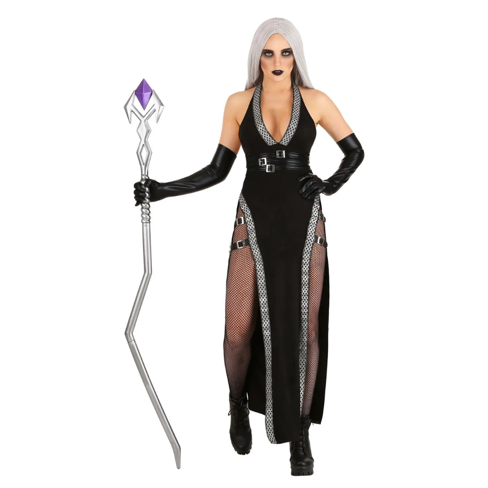 Costume d'Halloween Femme Sorcière avec Capuche | Cape & Body Cintré