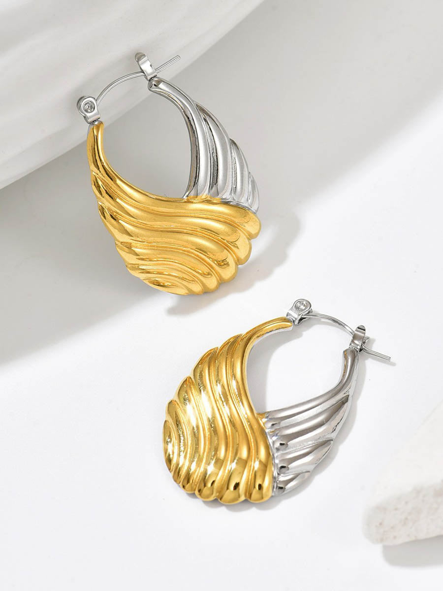 Boucles d'oreilles géométriques texturées
