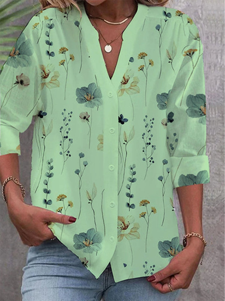 Chemisier à motif floral pour femmes
