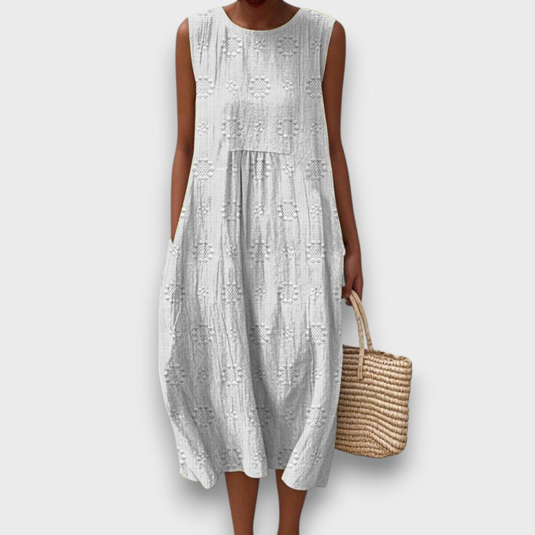 Serava – robe midi brodée