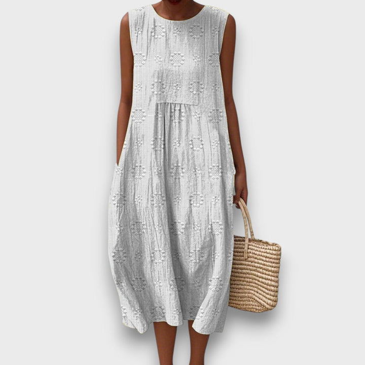 Serava – robe midi brodée