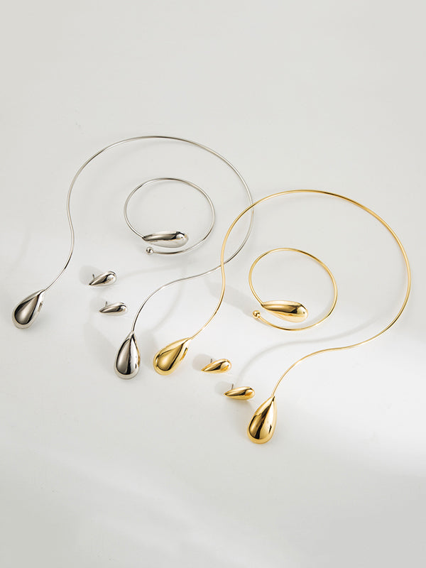 Accessoires de bracelets géométriques, boucles d'oreilles pendantes, accessoires de colliers, 4 pièces