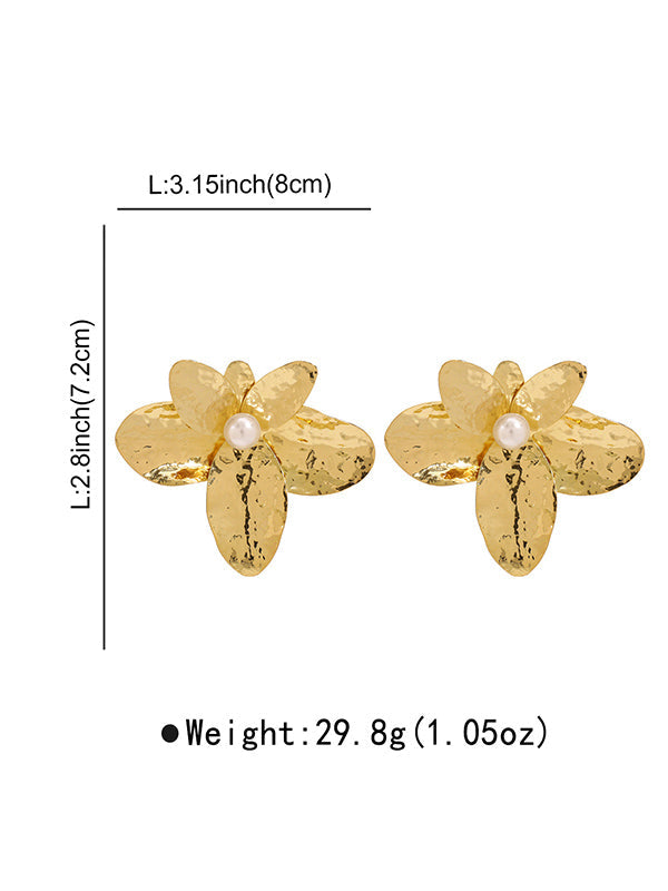 Boucles d'oreilles pendantes en forme de fleur