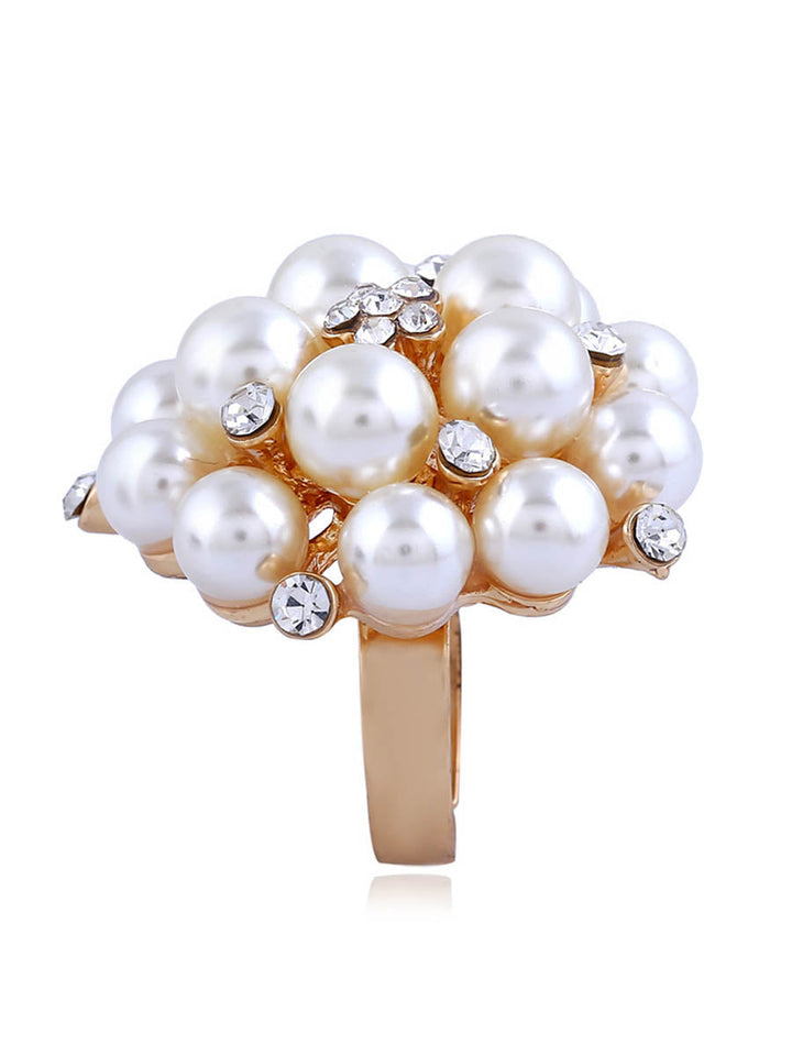 Bague réglable géométrique en forme de fleur