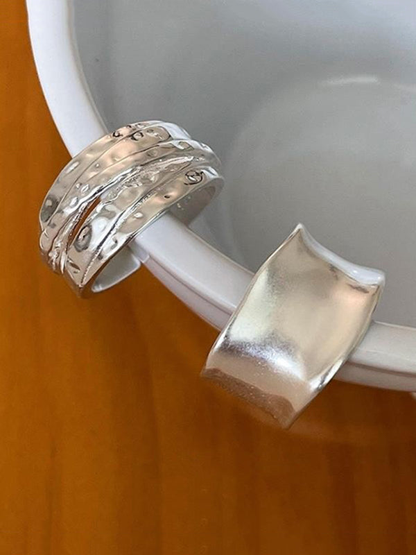 Bague géométrique couleur unie