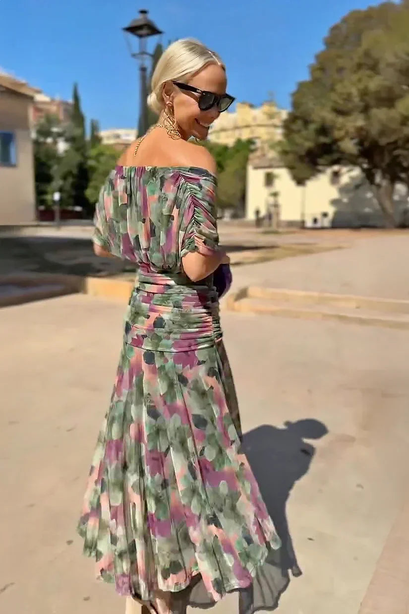 Louise | Robe maxi élégante pour les fêtes avec décolleté en V