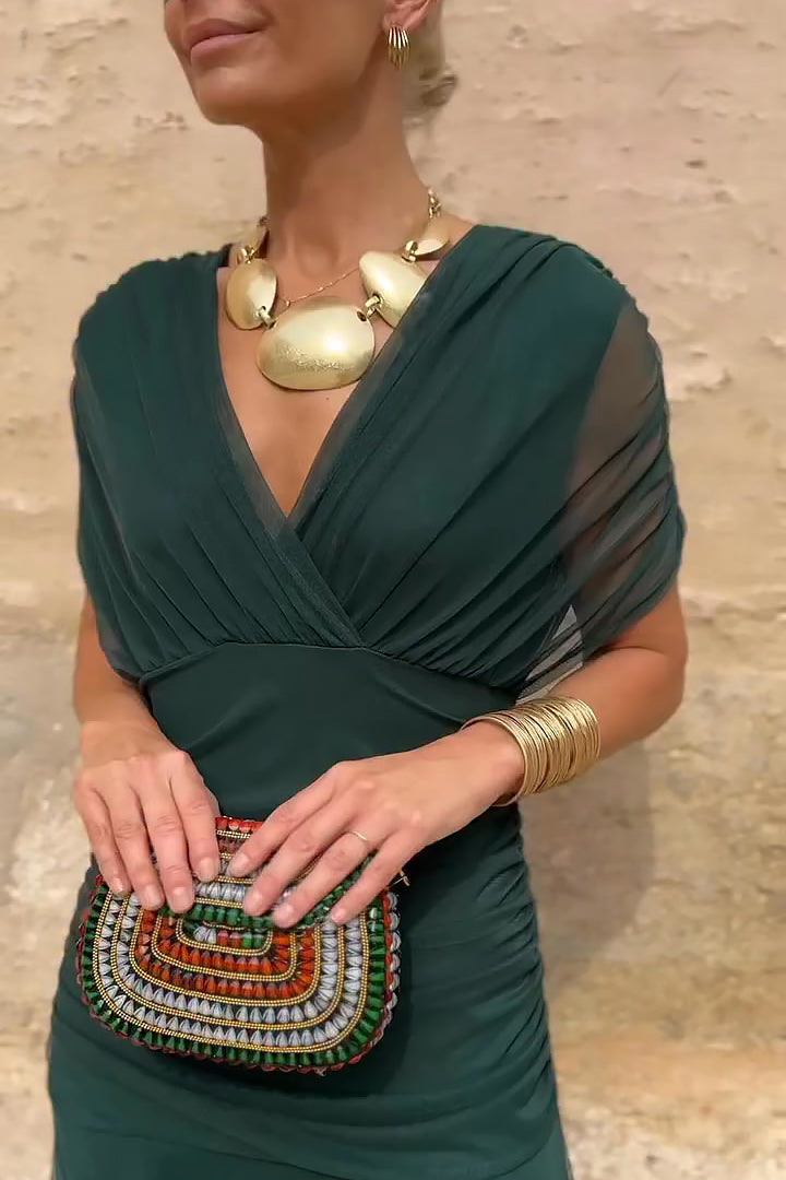 Louise | Robe maxi élégante pour les fêtes avec décolleté en V