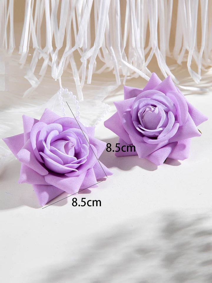 Boucles d'oreilles pendantes en forme de fleur