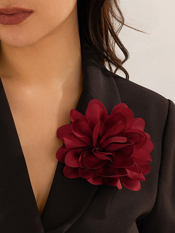 Broche à fleurs en 3D