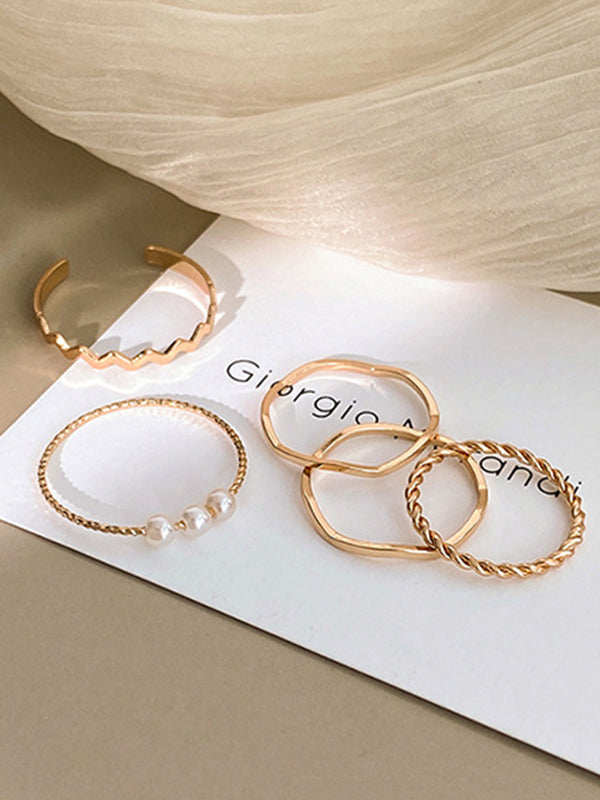 Bague simple décontractée géométrique chic