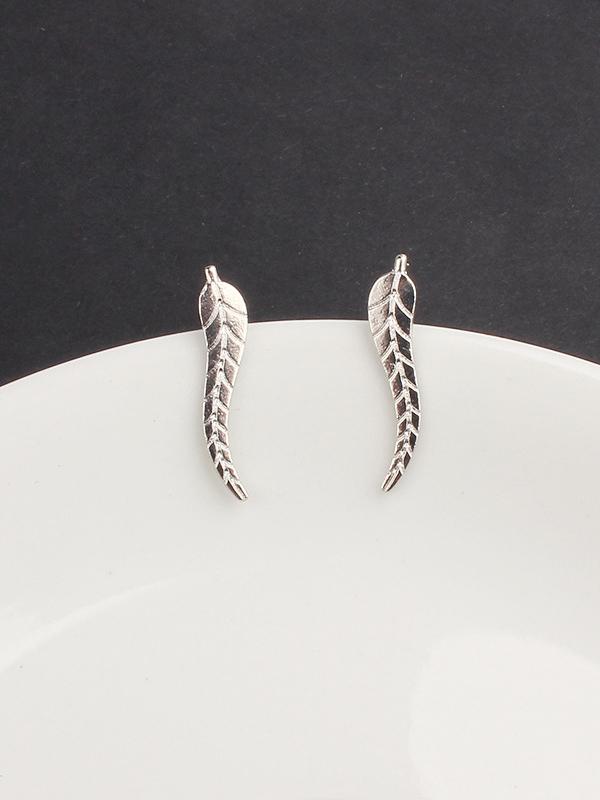Accessoires de boucles d'oreilles à motif de feuilles