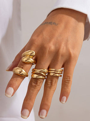 Bague géométrique couleur unie