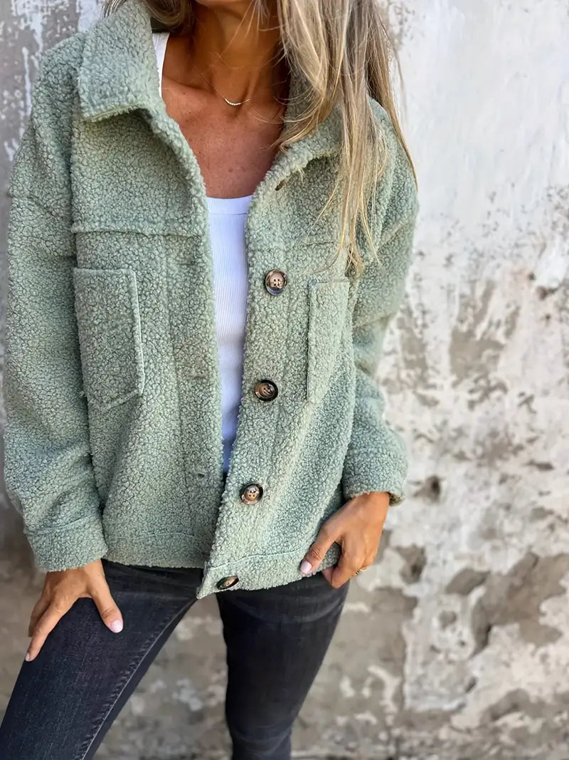 Manteau Teddy d'Hiver pour Femmes | Manches Longues