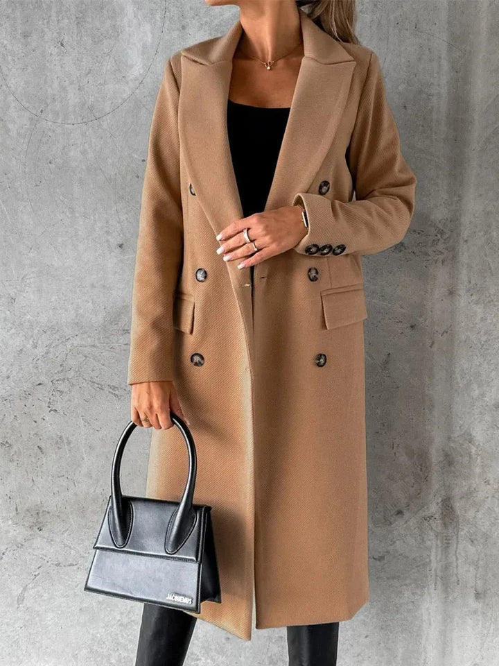 Manteau double boutonnage pour femmes - Élégant, Intemporel, Polyvalent
