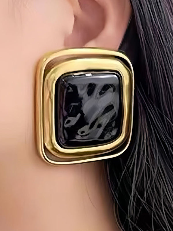 Boucles d'oreilles géométriques brillantes
