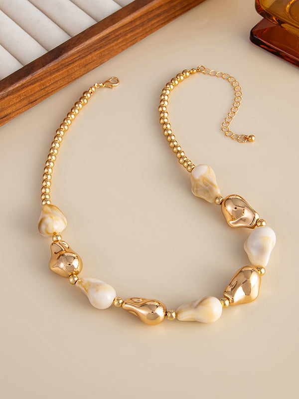 Parure bracelet et collier géométrique