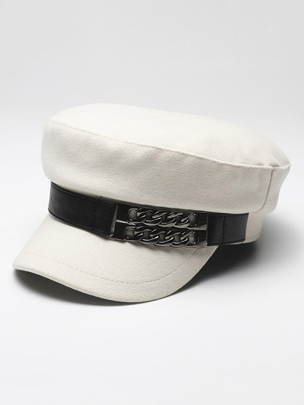 Béret rétro artistique à chaîne