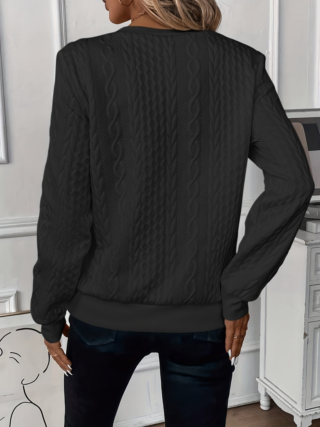 Lea | Pull en tricot torsadé classique pour femmes