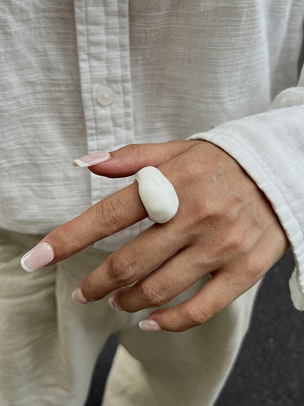 Accessoires pour bagues géométriques brillantes légèrement transparentes