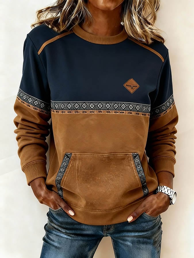 Elin | Sweat-shirt décontracté pour femmes avec design en color block
