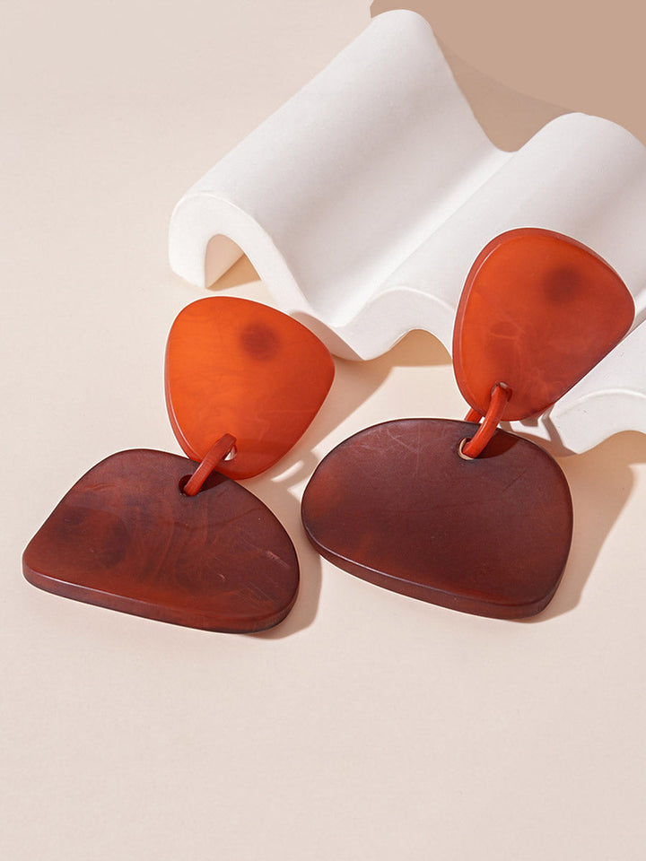 Accessoires de boucles d'oreilles géométriques à coupe irrégulière