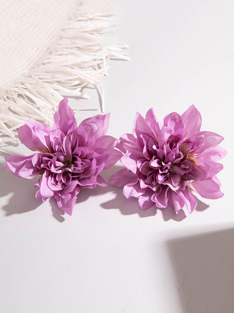 Boucles d'oreilles pendantes en forme de fleur