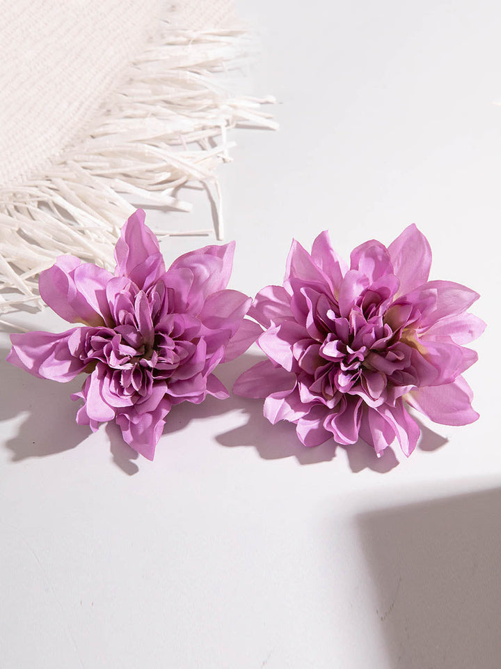 Boucles d'oreilles pendantes en forme de fleur