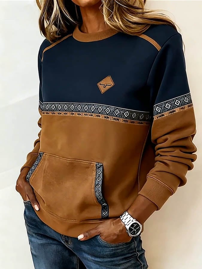 Elin | Sweat-shirt décontracté pour femmes avec design en color block