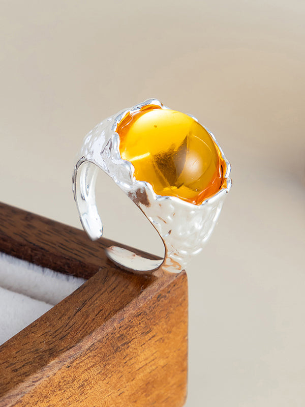 Bague géométrique à strass