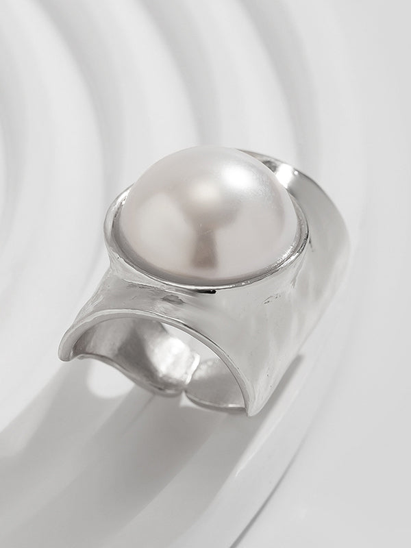 Bague géométrique brillante