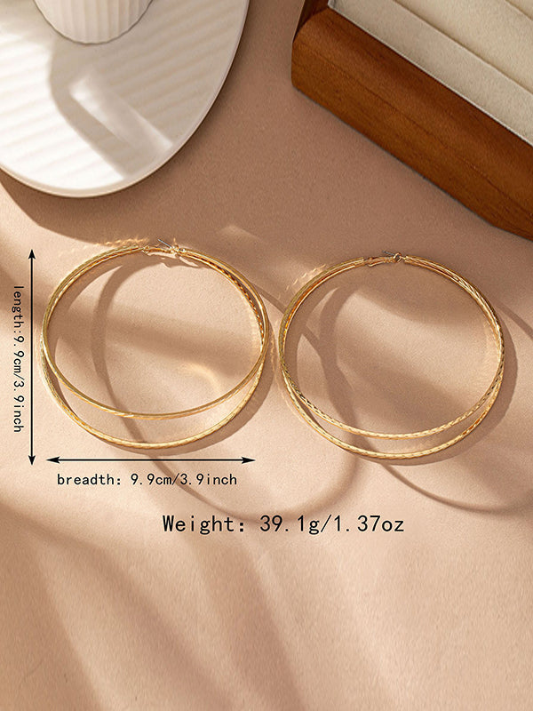 Boucles d'oreilles géométriques superposées